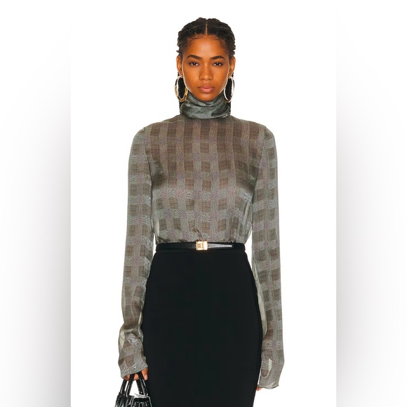 NWT Saint Laurent Sheer Blouse